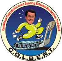 TV personality Stephen Colbert used his show The Colbert Report to encourage his viewers to write in votes to name the space station's treadmill COLBERT, short for Combined Operational Load Bearing External Resistance Treadmill.