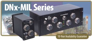 The new DNA-MIL and DNR-MIL platforms are designed for MIL-STD-461/810/1275 compliance and for environmentally harsh I/O acquisition and control applications.